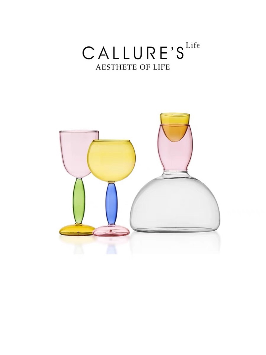 Highball Glass Set - أكواب نبيذ كالور هاي بول بألوان