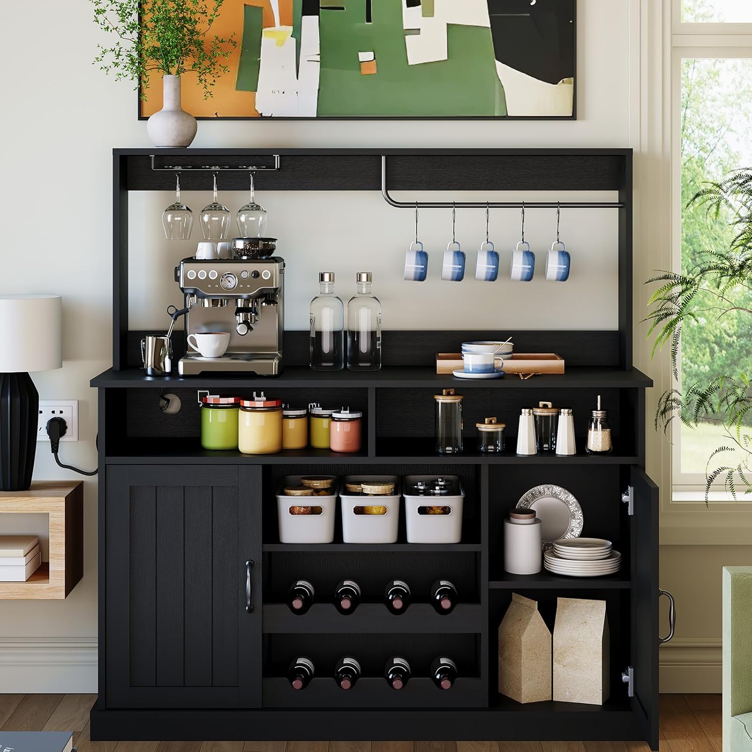 Home Bar And Cabinet - خزانة قهوة بطراز المزرعة مقاس 47