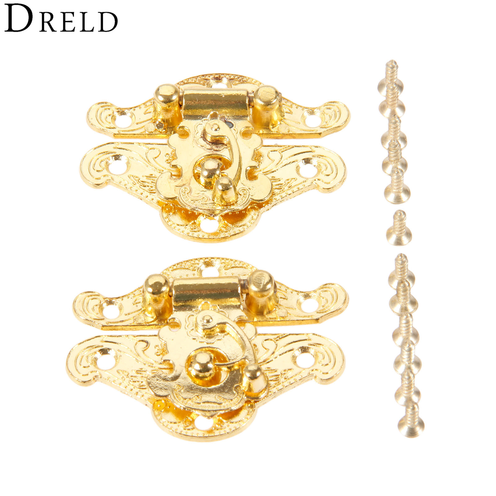 Bar Cart Gold - DRELD 2 قطعة صندوق الذهب العتيقة