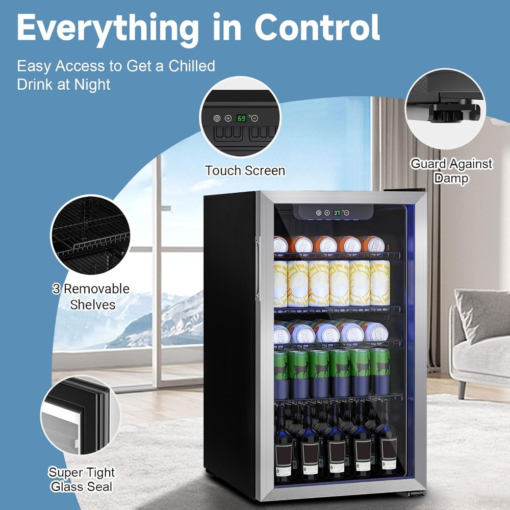 Home Bar And Fridge - ثلاجة مشروبات مدمجة تتسع لـ 110