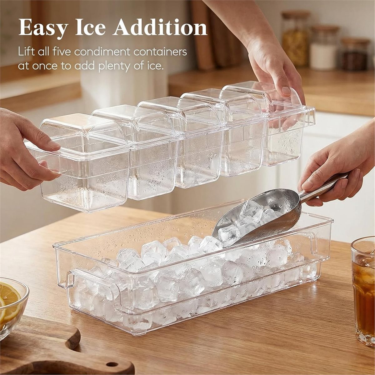 Garnish Tray Set - حاويات التوابل المبردة، طقم تقديم التاكو