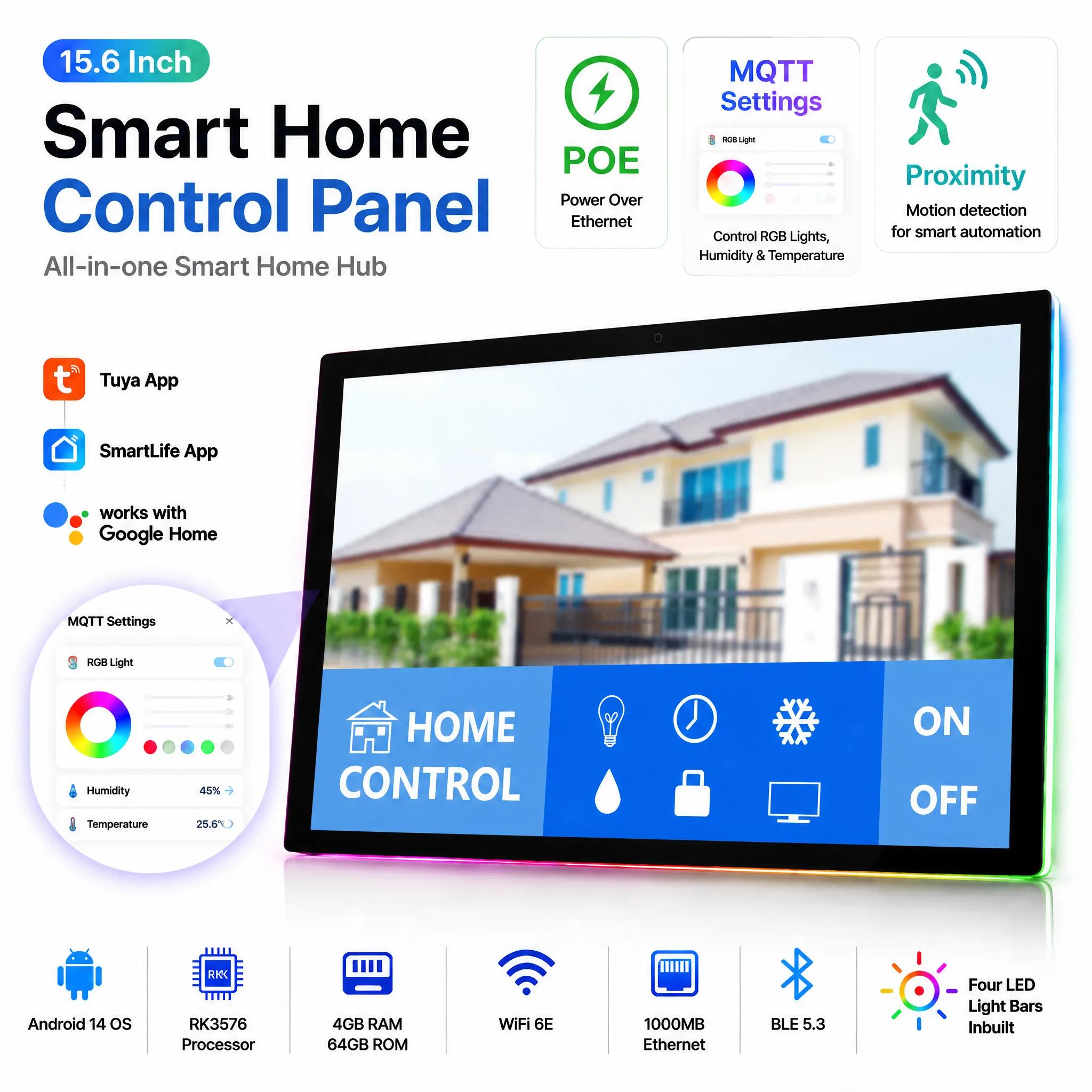 Home Bar Android - جهاز لوحي ذكي للمنزل مقاس 15.6