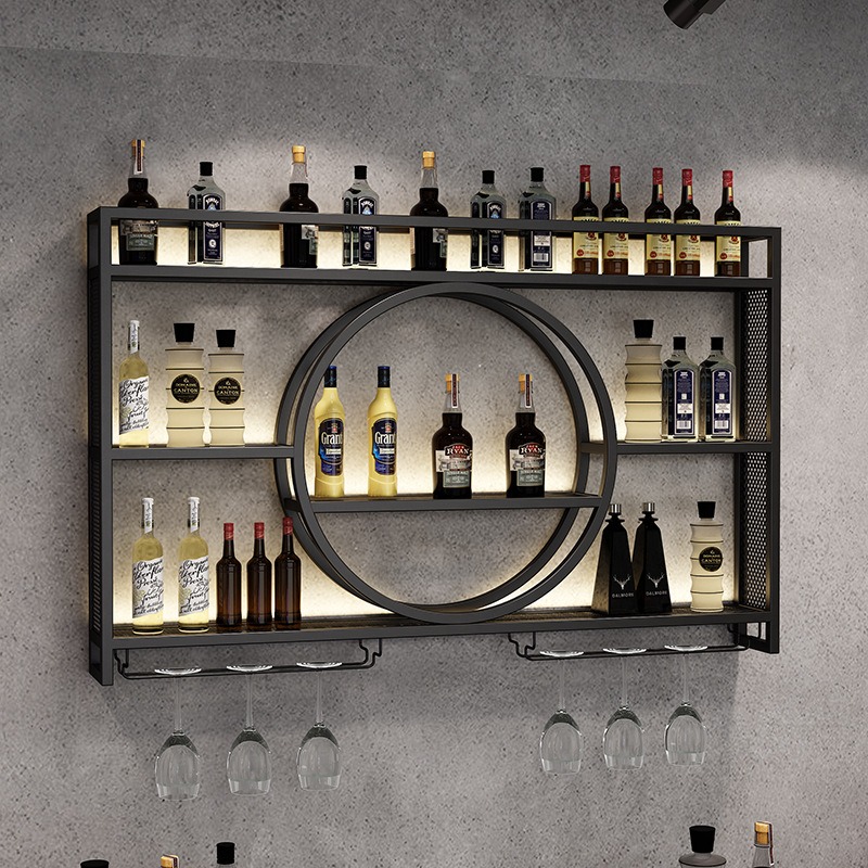 Home Bar Stand - رف نبيذ للبار، خزانة نبيذ مثبتة
