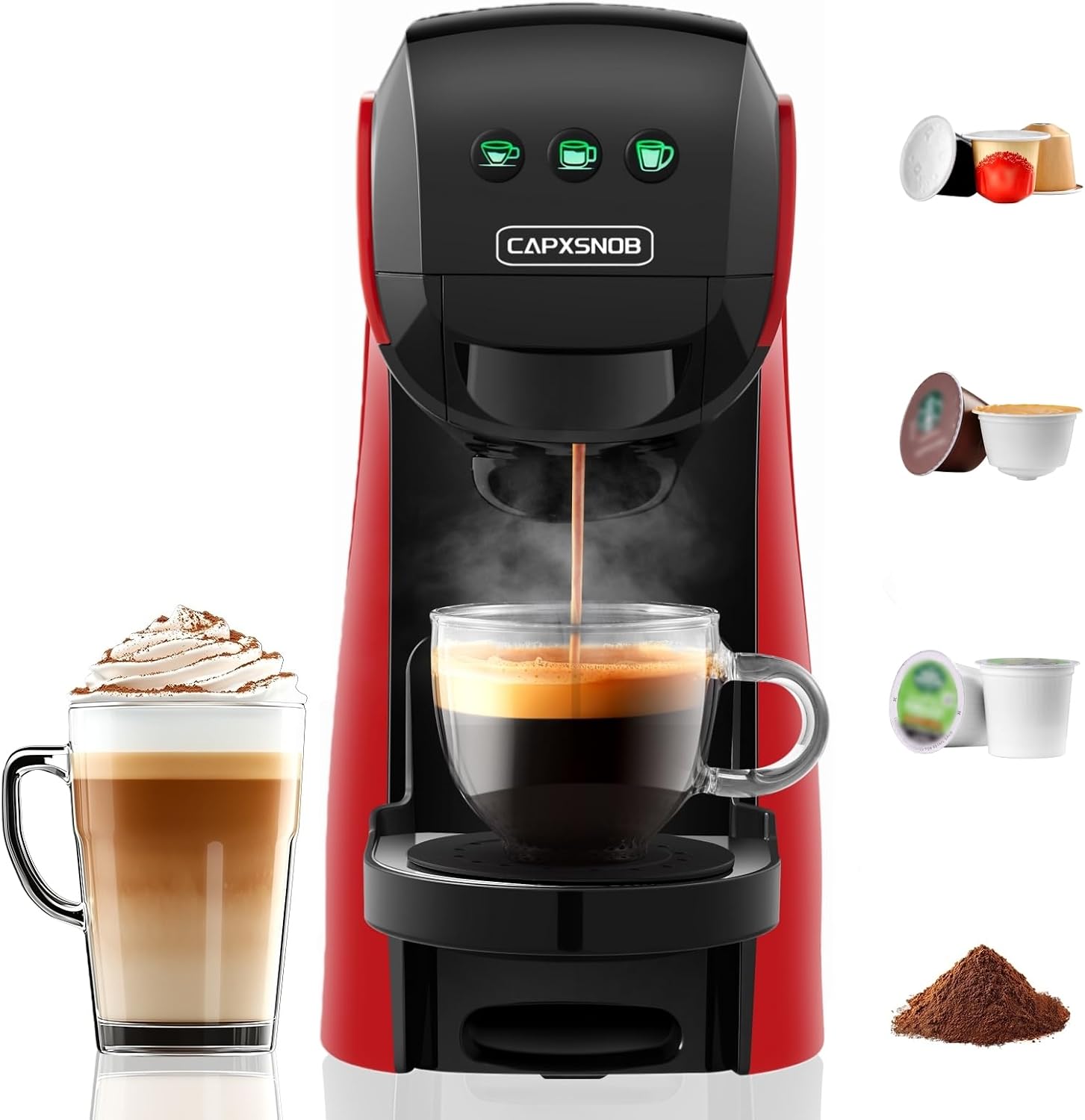 Home Bar And Coffee - ماكينة صنع القهوة والإسبريسو 4 في