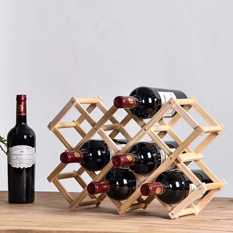 Home Bar Shelf - أرفف تخزين النبيذ القابلة للتكديس 3،