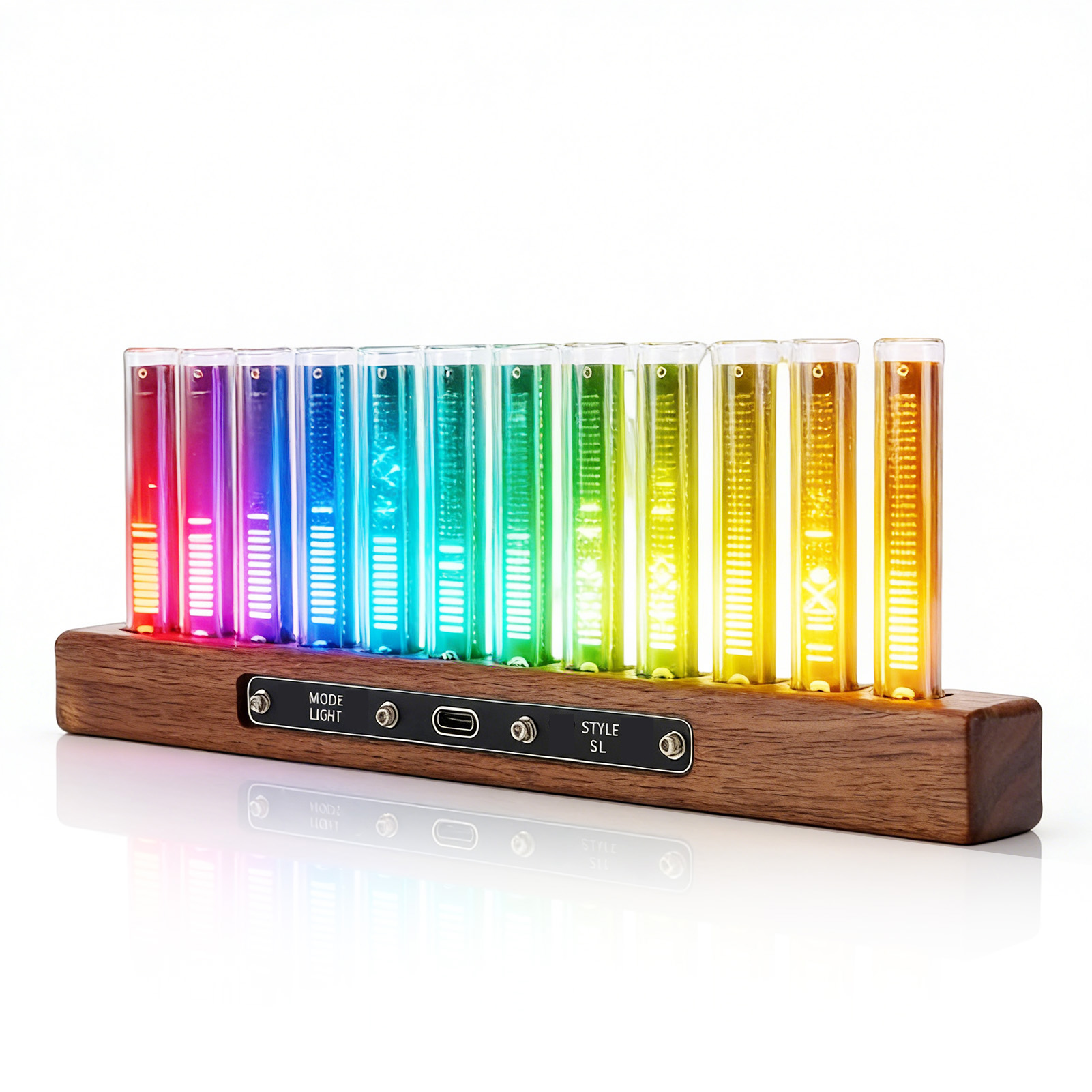Home Bar Shelf - شاشة عرض طيف الموسيقى LED، محلل