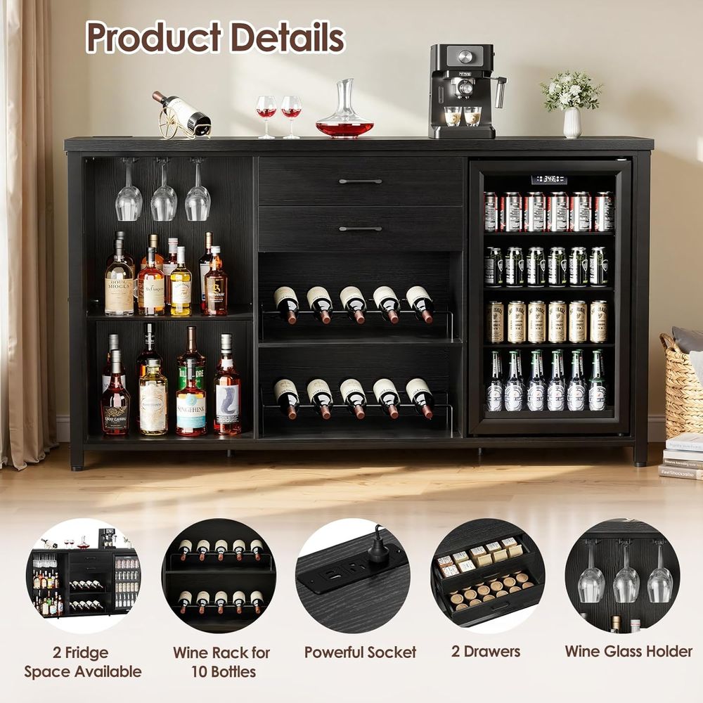 خزانة بار كبيرة بمساحة تخزين م - مراجعة Home Bar And Cabinet وسعره