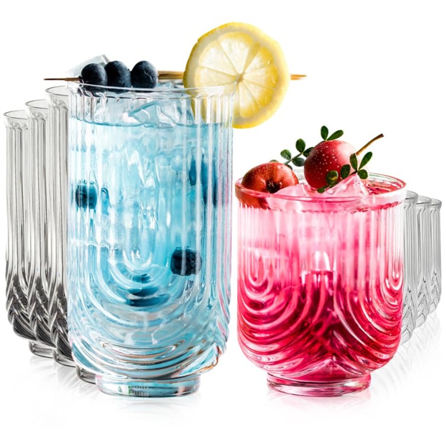 أكواب كوكتيل على طراز الآرت دي - مراجعة Highball Glass Set وسعره