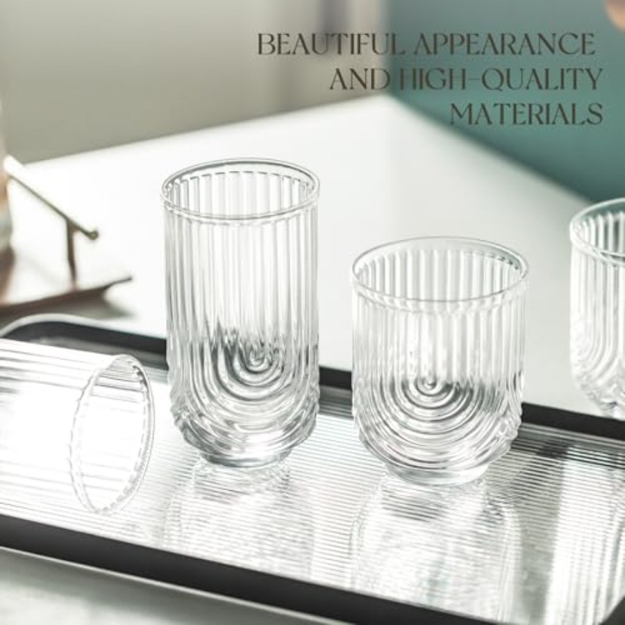 أكواب كوكتيل على طراز الآرت دي - مراجعة Highball Glass Set وسعره