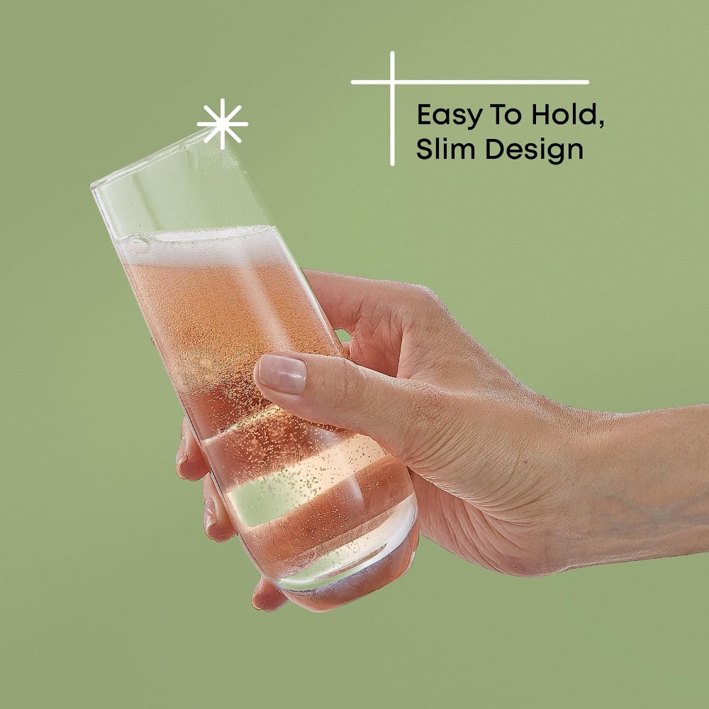 مجموعة من 8 كؤوس شمبانيا بدون  - مراجعة Highball Glass Set وسعره
