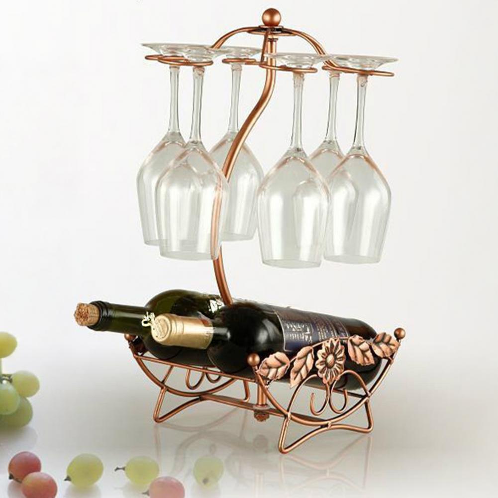 حامل زجاجات نبيذ حديدي مضاد لل - مراجعة Home Bar Stand وسعره