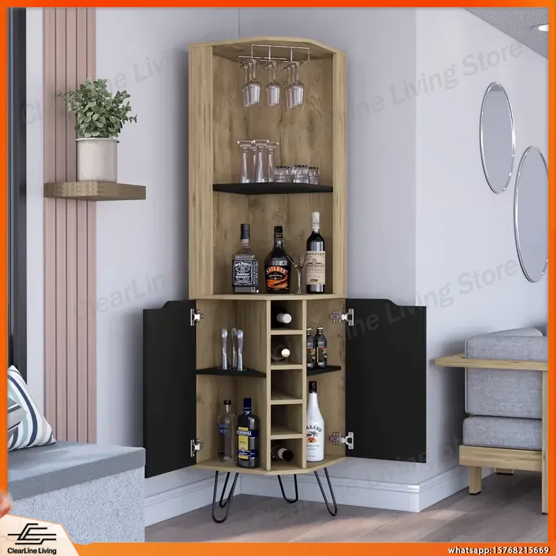 خزانة بار زاوية مع 6 رفوف مدمج - مراجعة Home Bar Shelves وسعره