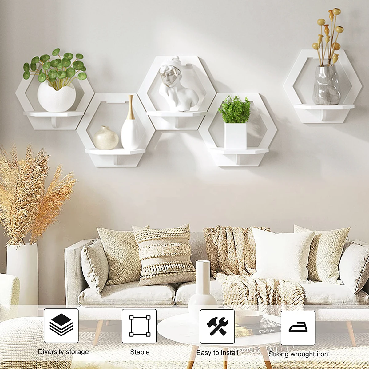 3 قطعة رف جدار مسدس لكمة الحرة - مراجعة Home Bar Shelf وسعره