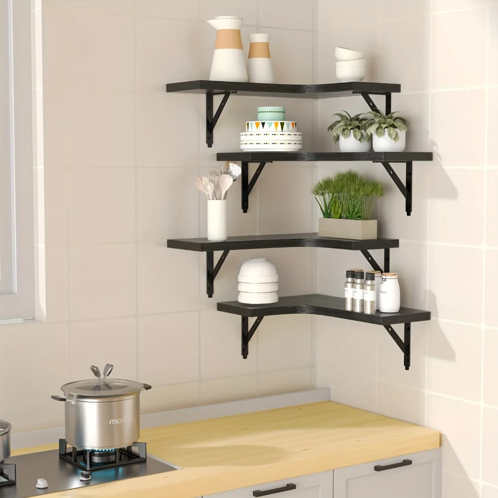 رفوف خشبية طبيعية معلقة على ال - مراجعة Home Bar Shelf وسعره