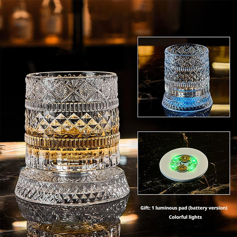 360 °   كأس ويسكي دوار مع إضاء - مراجعة Old Fashioned Glass وسعره