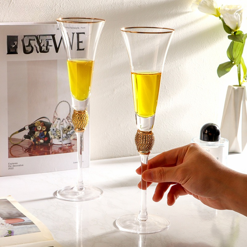 الفاخرة الماس الذهب حافة Highb - مراجعة Highball Glass Set وسعره