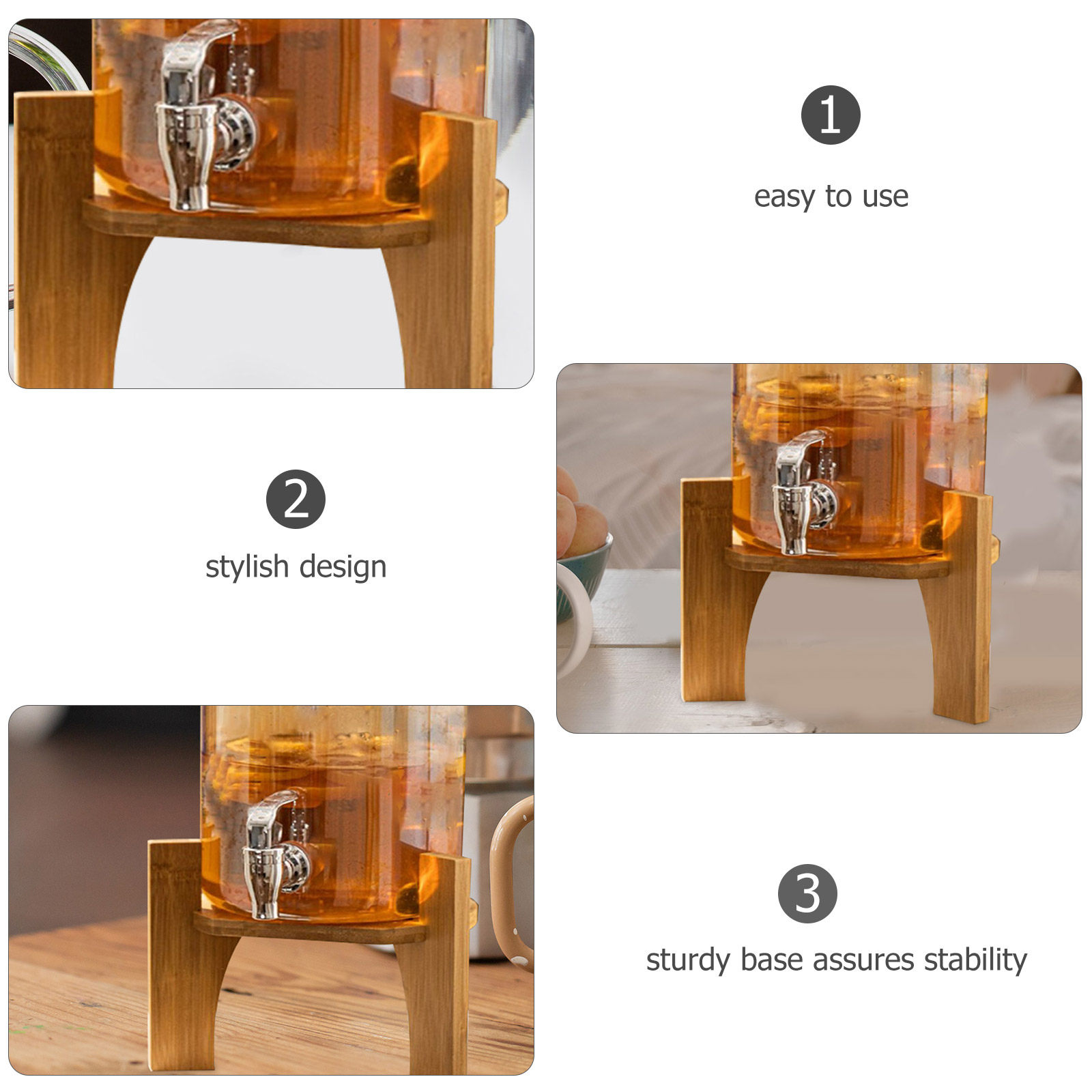 حامل مشروبات خشبي أنيق بقاعدة  - مراجعة Home Bar Shelf وسعره