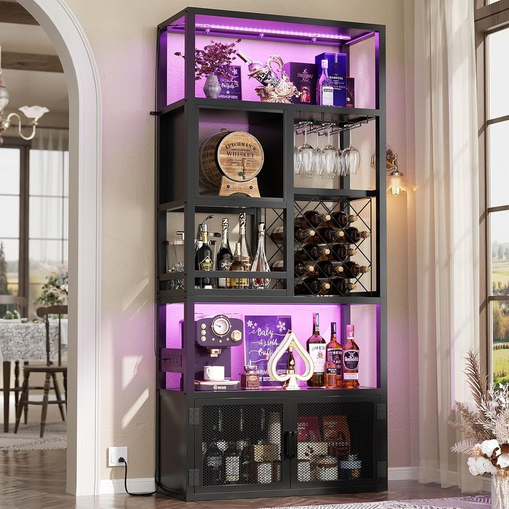 خزانة بار بارتفاع 82.6 بوصة مع - مراجعة Home Bar And Cabinet وسعره