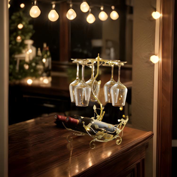 حامل نبيذ أنيق للطاولة مع حامل - مراجعة Home Bar Stand وسعره