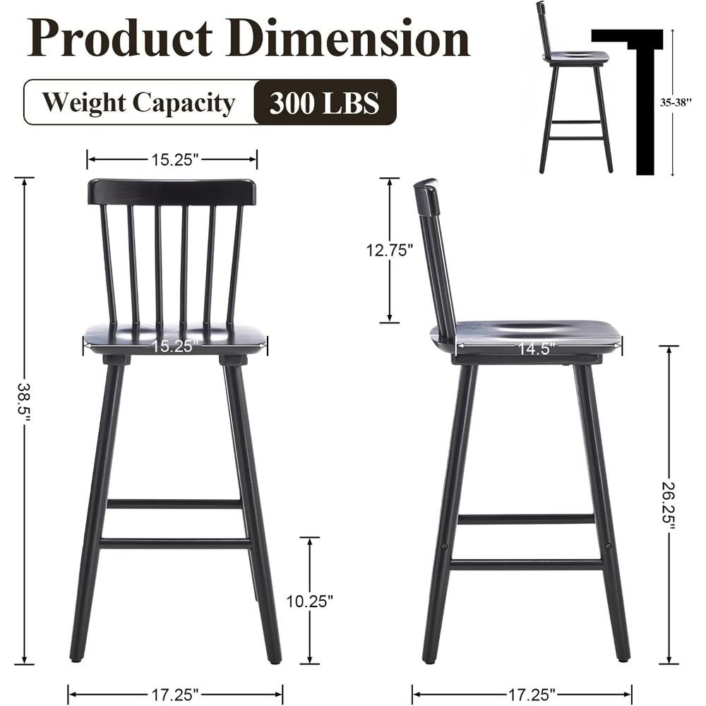 مجموعة من 4 كراسي بار خشبية با - مراجعة Home Bar And Counter وسعره